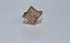 Elegante anello stile Deco' in oro 333 e rosette d