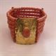 Importante bracciale in oro e corallo