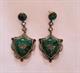 Importanti orecchini in oro malachite e diamanti