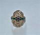 Anello stile Liberty in oro giallo 333 e pietre