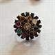 Anello in oro giallo 18 carati e pietre
