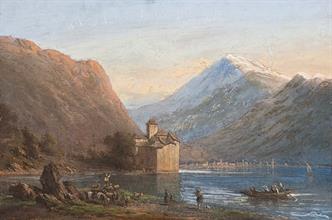 Lotto 113 - Paesaggio e Chateau de Chillon