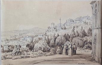 Lotto 80 - Camposanto di Napoli dal convento dei Cappuccini