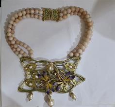 Lotto 112 - Imponente colliere stile Art Nouveau