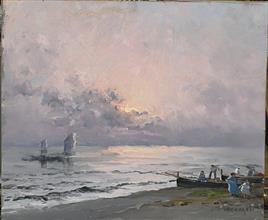Lotto 58 - Marina al tramonto 