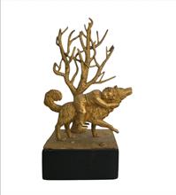 Lotto 84 - Barry,St.Bernard-Scultura in bronzo dorato