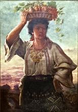 Lotto 21 - Donna con cesto di frutta