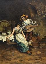 Lotto 78 - La Serenata in un Cortile Rustico