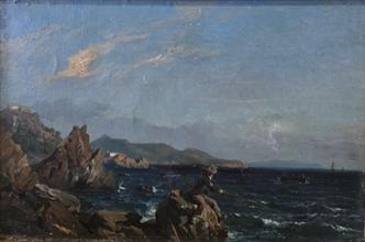 Lotto 81 - Marina con pescatore