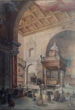 Lotto 97 - Presbiterio con ciborio di chiesa 