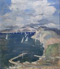 Lotto 1 - Federico Variopinto(1905-1949).Ischia.Cm.35 x 40