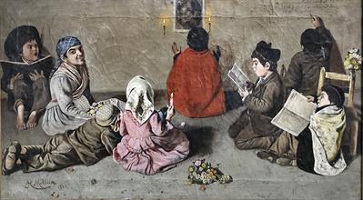 Lotto 7 - Achille Mollica (Napoli 1832 -1885)